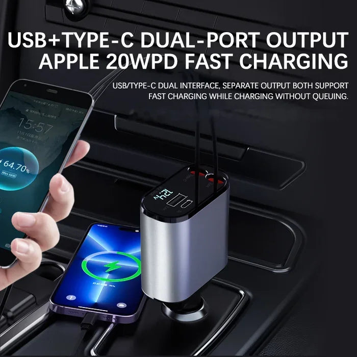 Unleash Blazing Speeds: The Ultimate 100W Fast-Charging Metal Car Charger