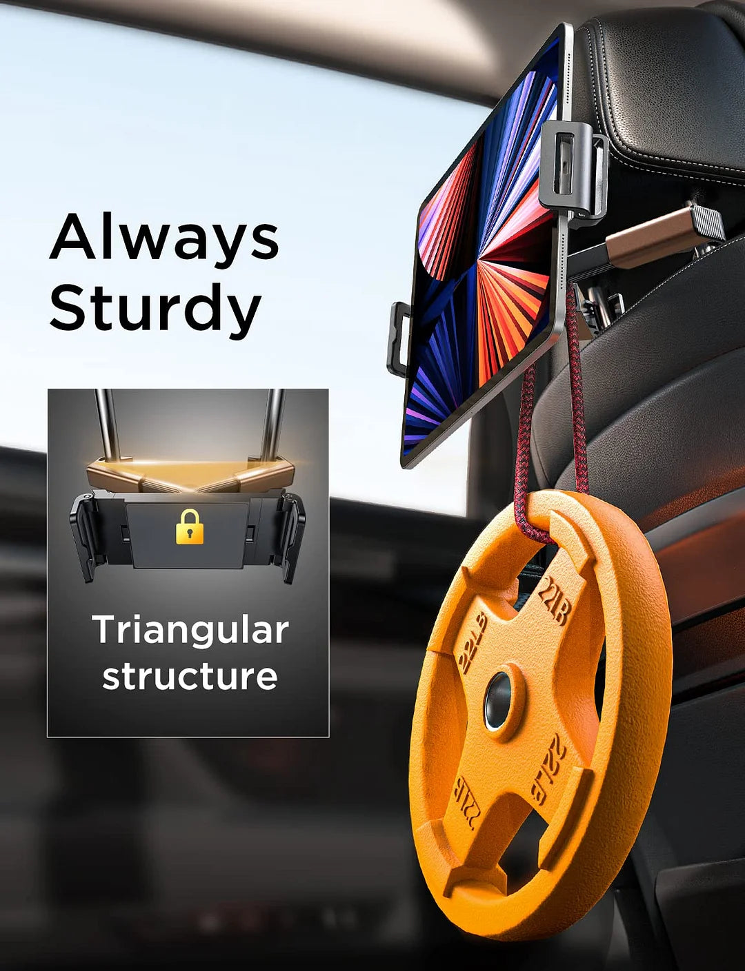 Ultimate Car Tablet Mount: Secure, 360° Rotating, Universal Fit for All Devices