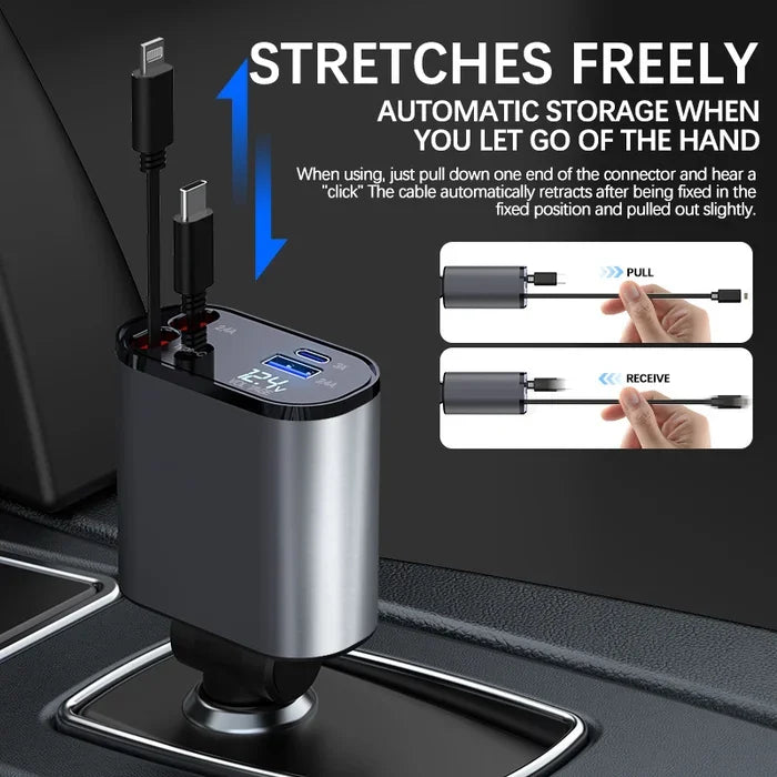 Unleash Blazing Speeds: The Ultimate 100W Fast-Charging Metal Car Charger