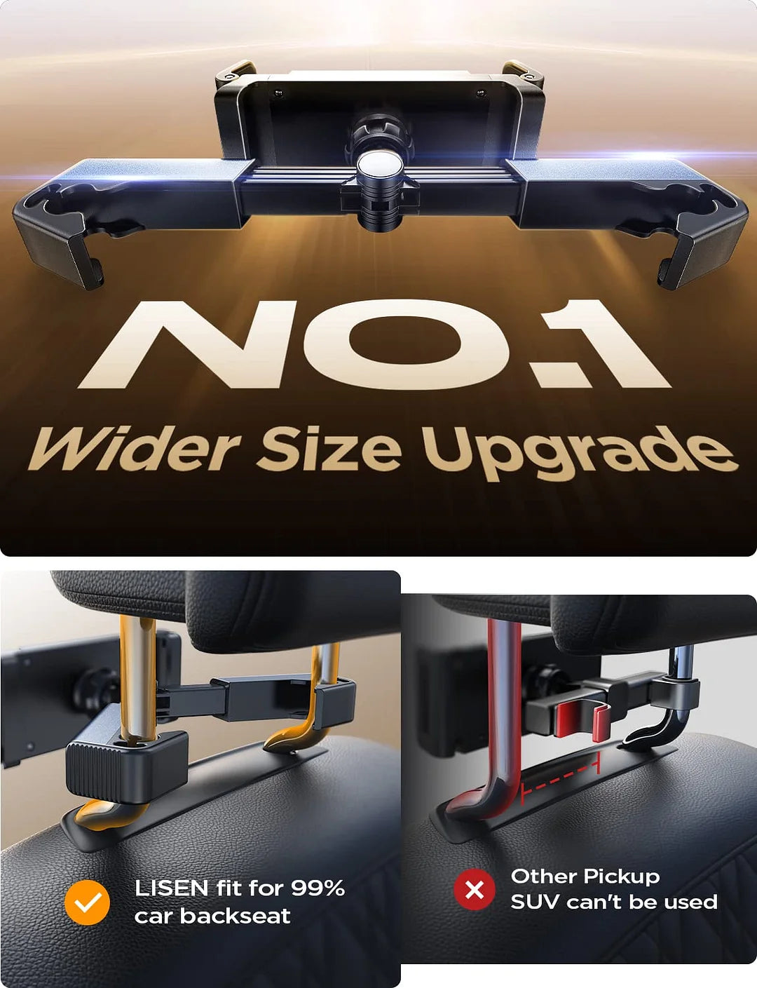 Ultimate Car Tablet Mount: Secure, 360° Rotating, Universal Fit for All Devices