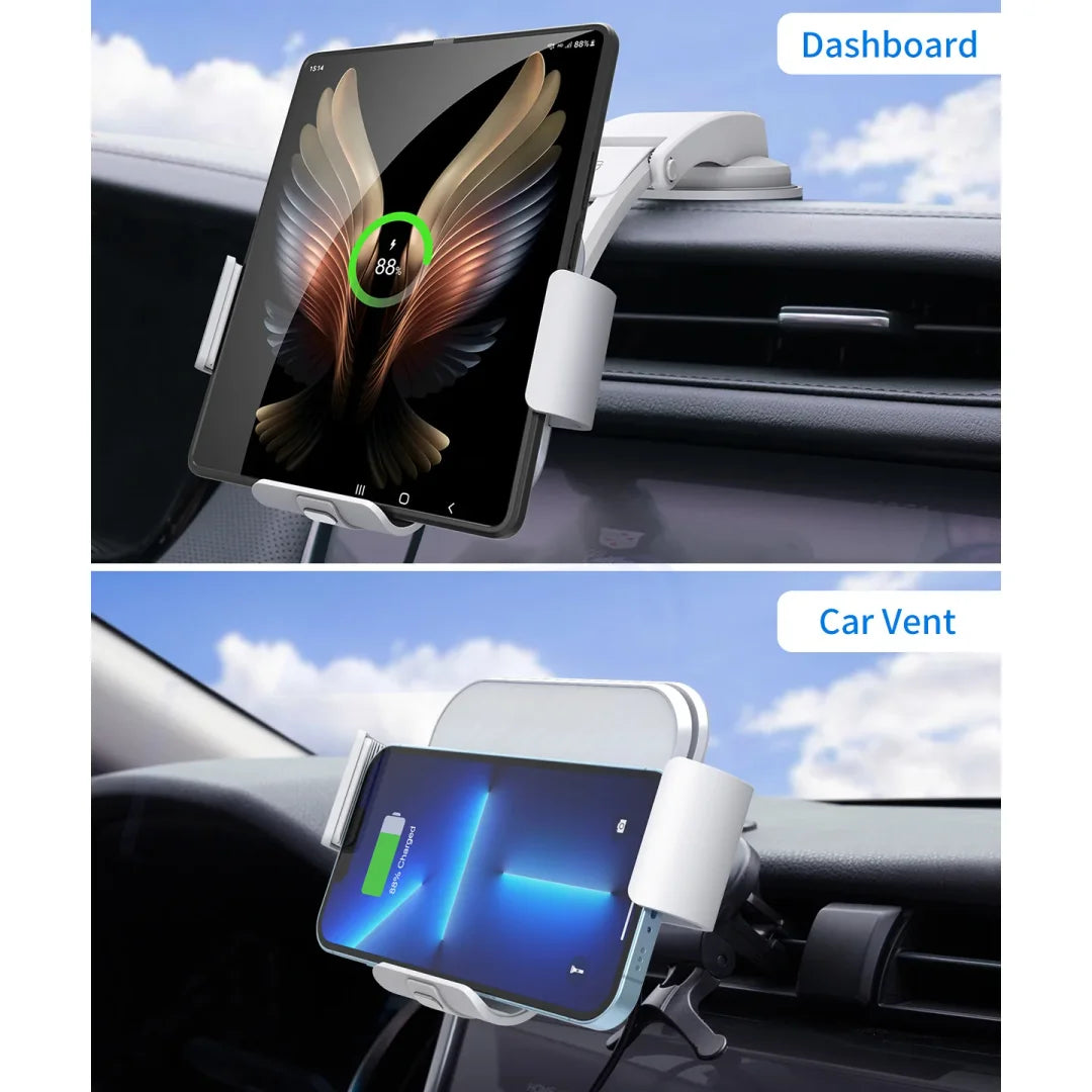 Revolutionary Foldable Phone Wireless Charger & Car Mount - Fast Charging, Auto-Grip, Universal Fit