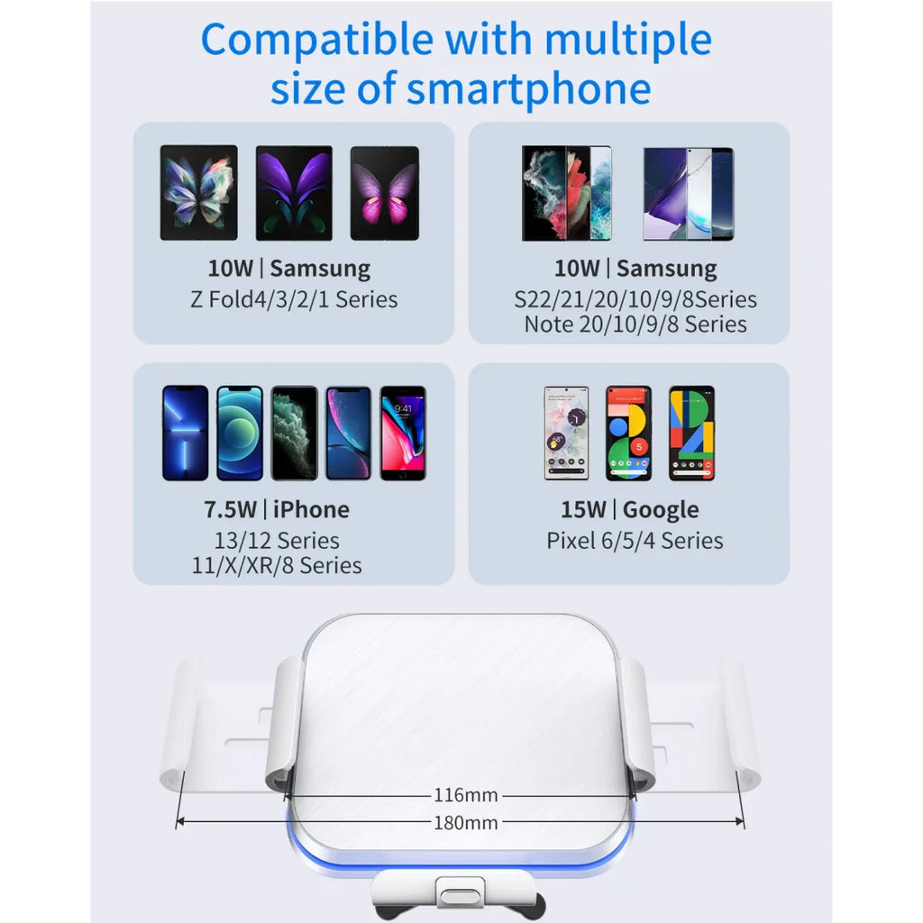 Revolutionary Foldable Phone Wireless Charger & Car Mount - Fast Charging, Auto-Grip, Universal Fit