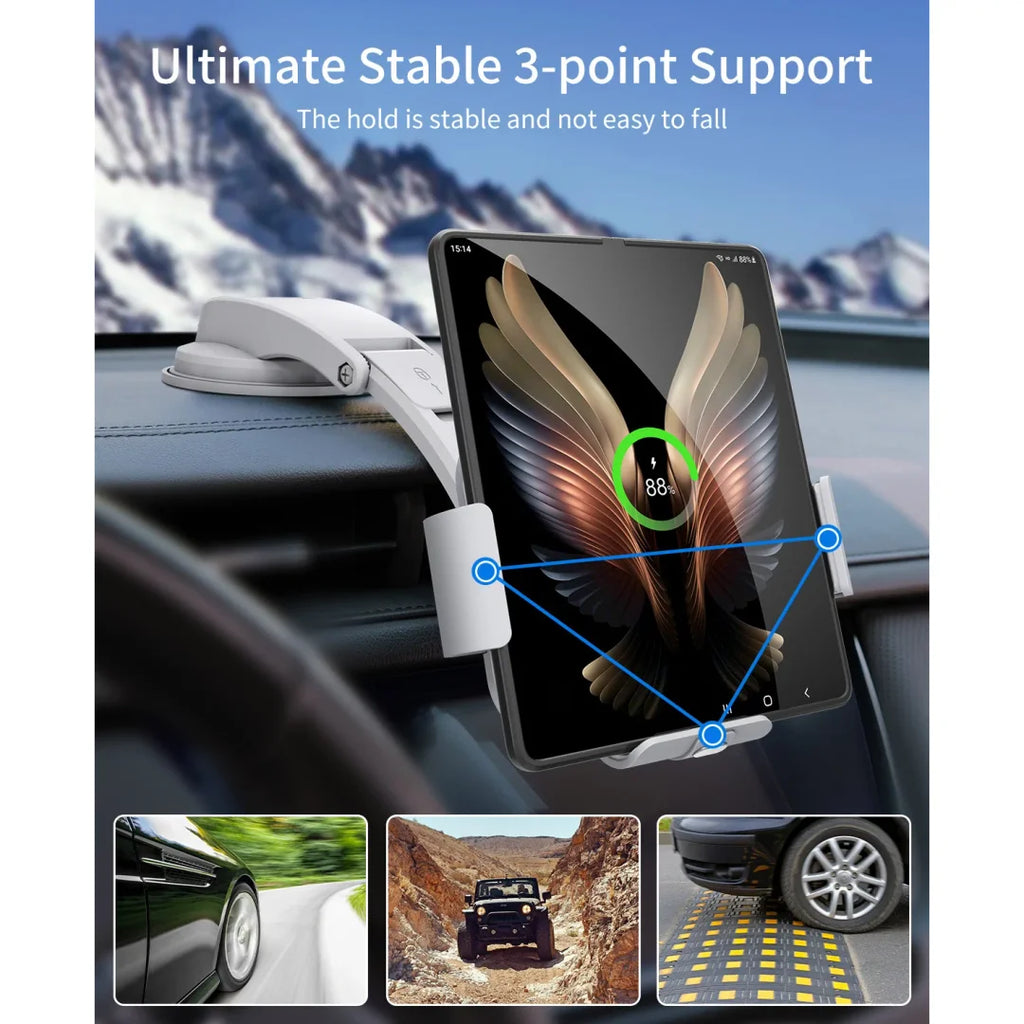 Revolutionary Foldable Phone Wireless Charger & Car Mount - Fast Charging, Auto-Grip, Universal Fit